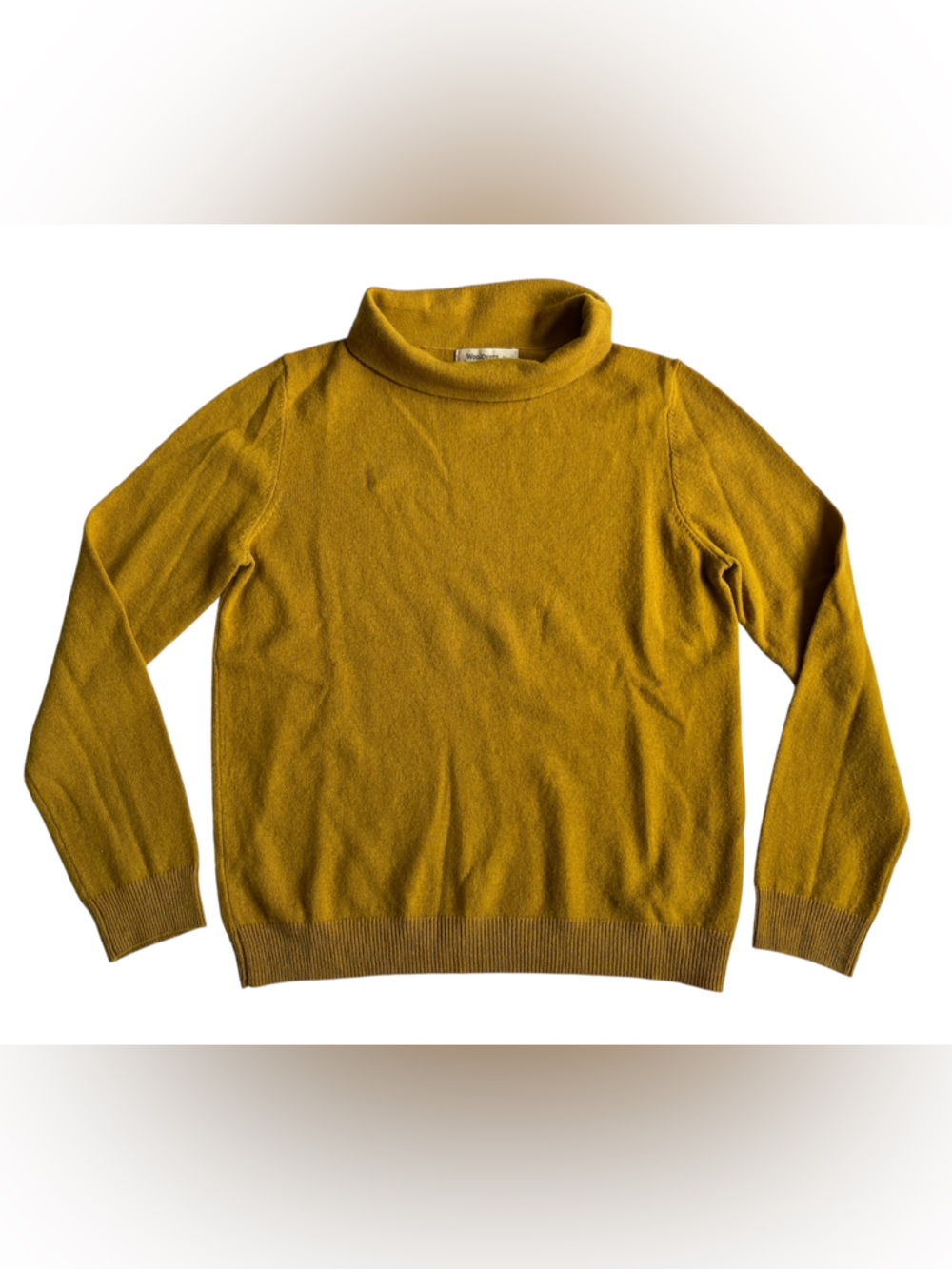 Woolovers wool Mustard Turtleneck knit Sweater